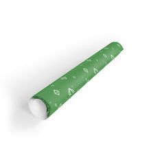 Load image into Gallery viewer, Wrapping Paper Rolls - Green Crystal D100 Dice Design