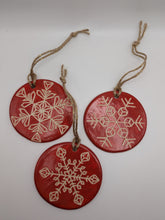 Load image into Gallery viewer, Ceramic Dice Snowflake Ornament