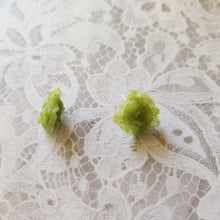 Load image into Gallery viewer, Faux Stone Rose Metal Free Stud Earrings