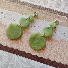 Load image into Gallery viewer, Large Three Circle Dangle Faux Stone Earrings