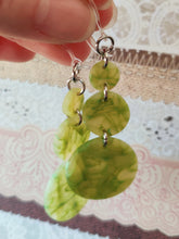 Load image into Gallery viewer, Large Three Circle Dangle Faux Stone Earrings
