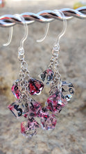 Load image into Gallery viewer, Blue RPG Dice Earrings - 7 Dice Dangle