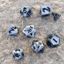Load image into Gallery viewer, Metalic Grey Dice Chunky Full 7 Set