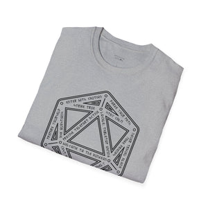 D20 Dice Teleportation Circle T-Shirt - Soft style