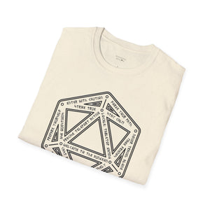 D20 Dice Teleportation Circle T-Shirt - Soft style