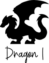 Load image into Gallery viewer, Medium Dragon Permanent Vinyl Decal - Chromatic Colors
