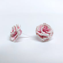 Load image into Gallery viewer, Pink Carnation Flower Metal Free Stud Earrings with Hypoallergenic Plastic Posts
