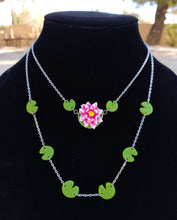 Load image into Gallery viewer, Layered Pink Waterlily Necklace
