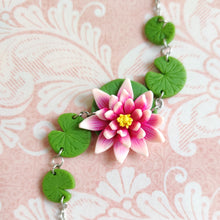 Load image into Gallery viewer, Pink Waterlily Necklace
