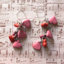 Load image into Gallery viewer, Hearts Dangle Earrings
