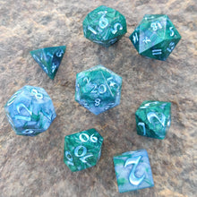 Load image into Gallery viewer, Frosted Forest Dice Chunky Full 7 Set
